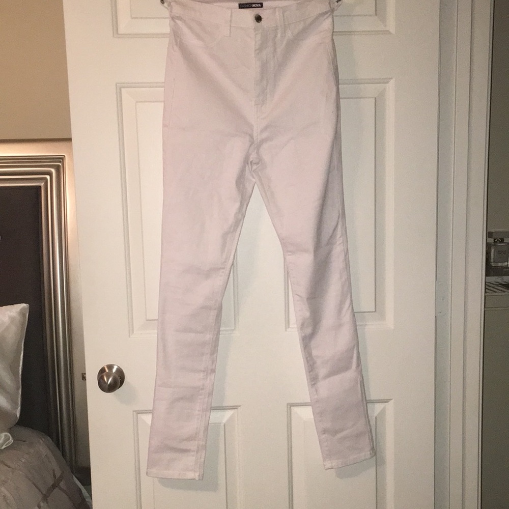 White High Waist Fashion Nova Jeans